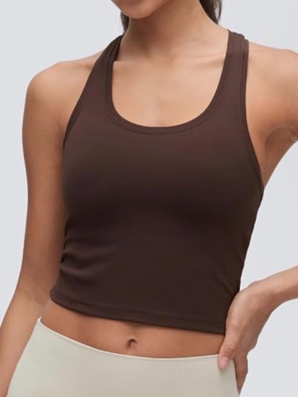 NWOT Chocolate Brown Workout Tank - Sz S